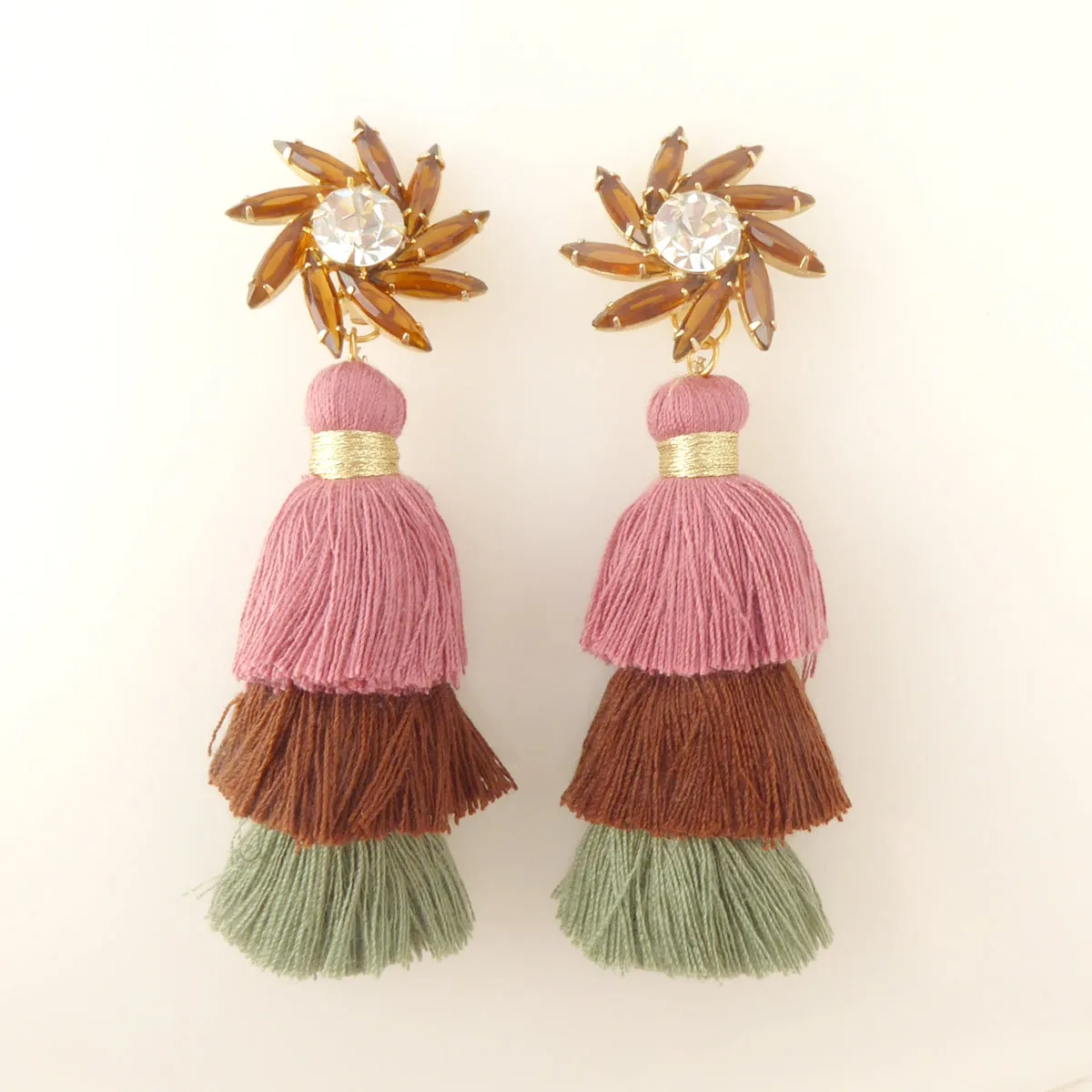 Autumn tassel earrings