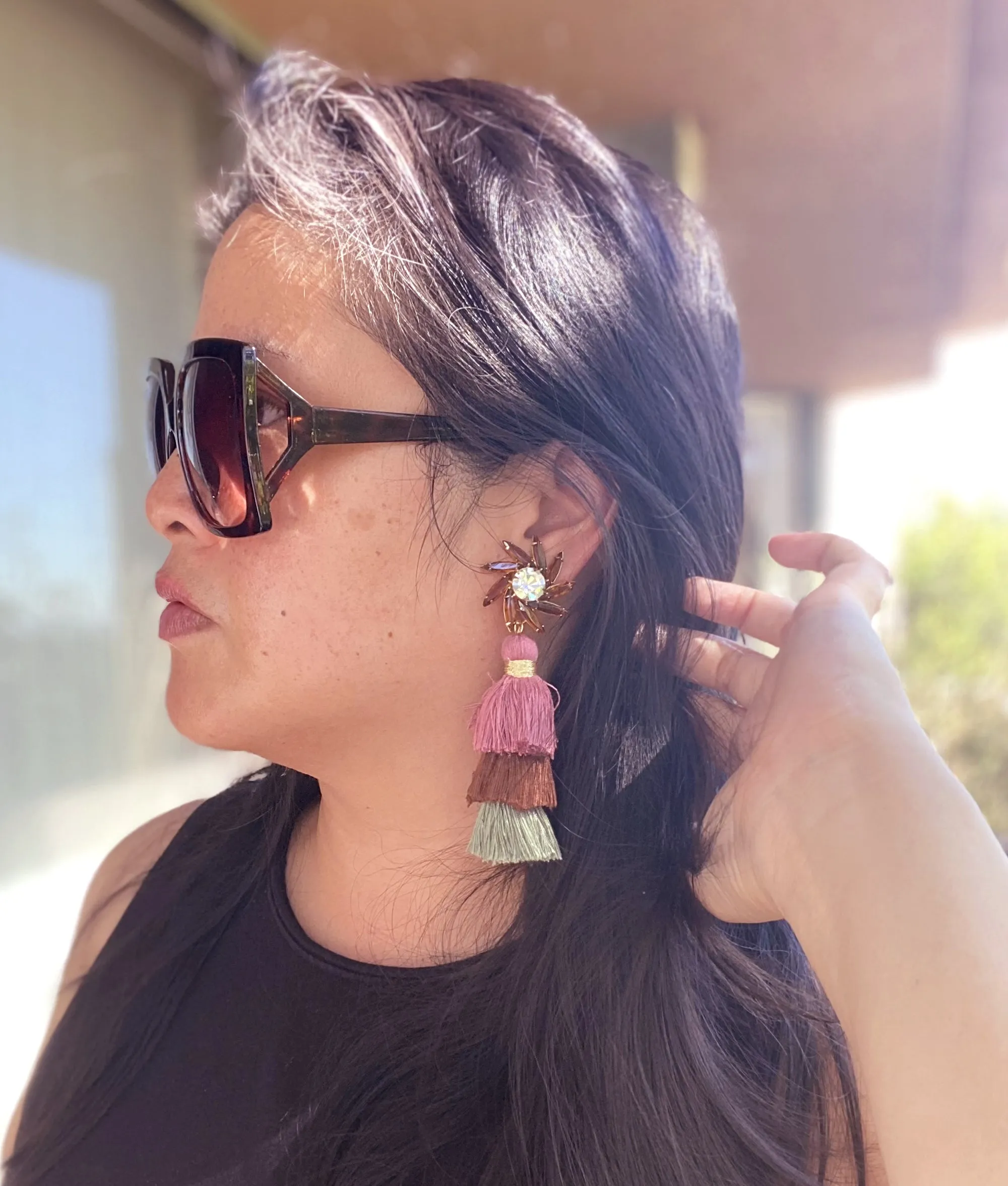 Autumn tassel earrings