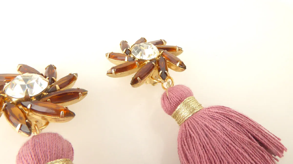 Autumn tassel earrings