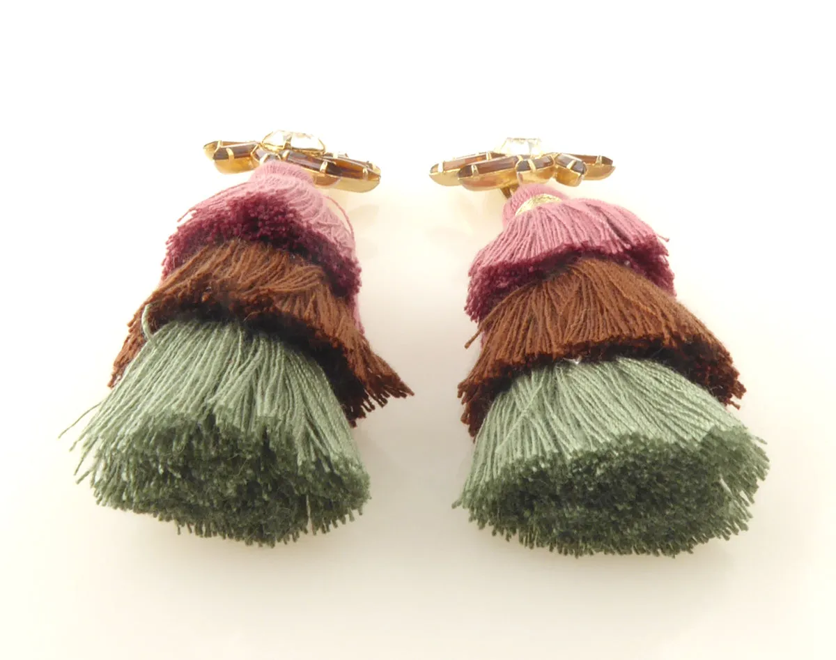 Autumn tassel earrings