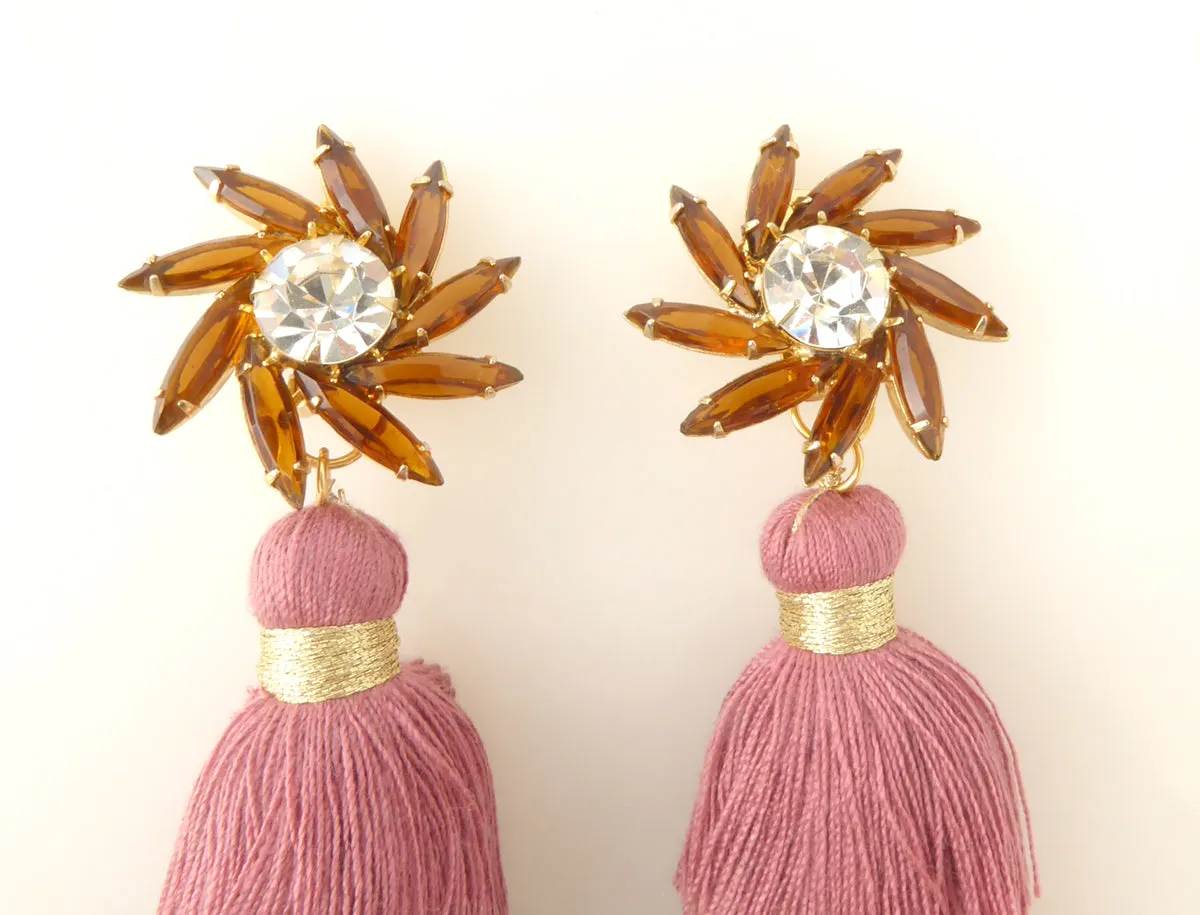 Autumn tassel earrings