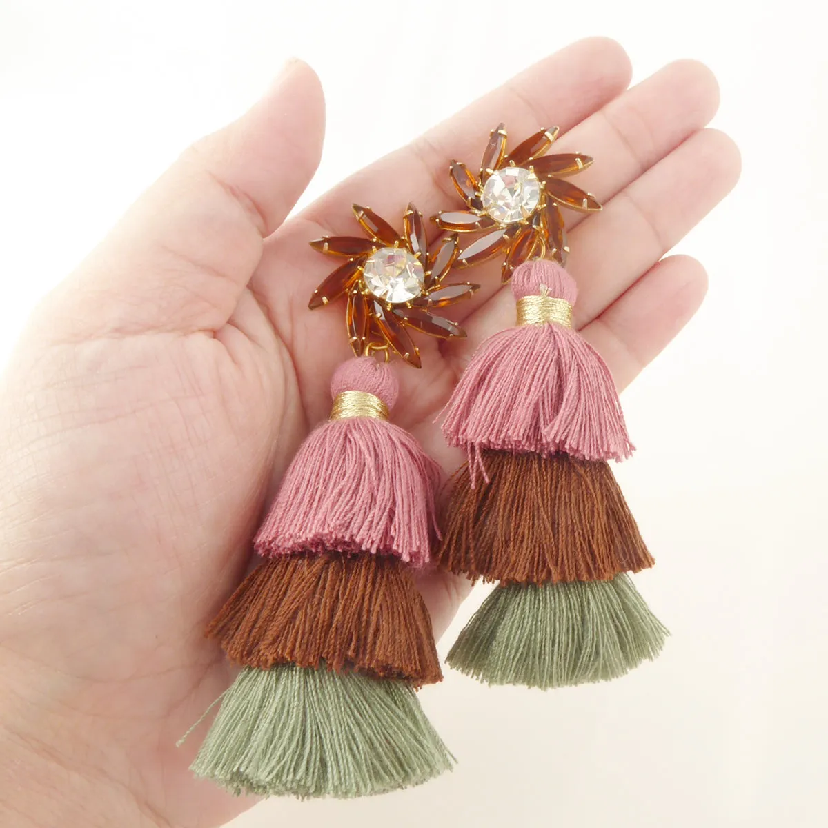 Autumn tassel earrings