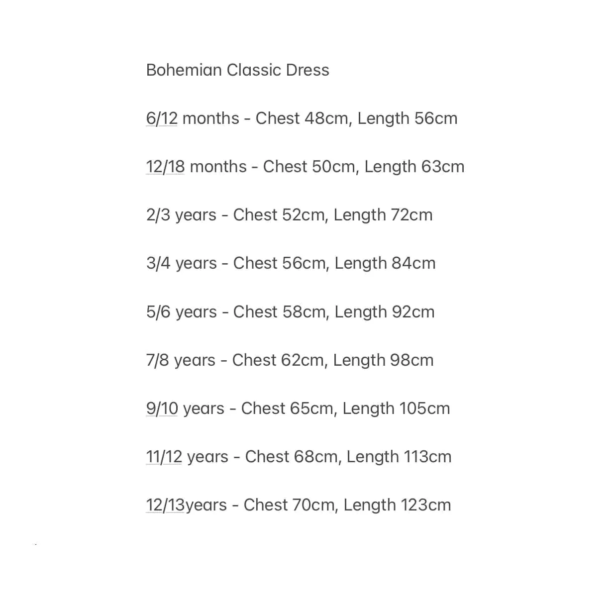 Baby Bohemian Classic Dress - Teal - Various Colours