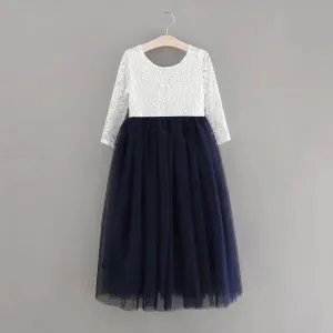 Baby Bohemian Classic Long Sleeve Dress - Navy Blue