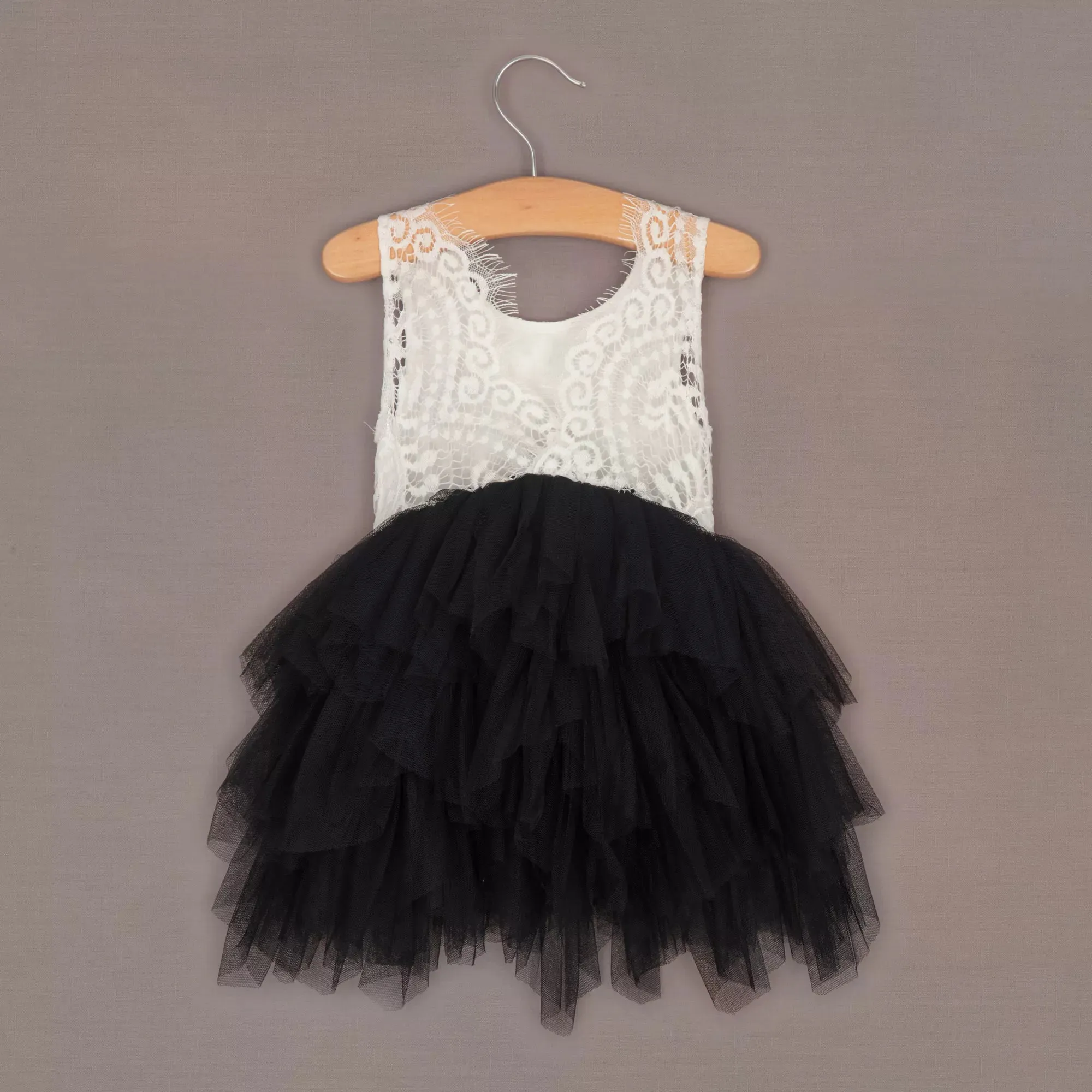 Baby Boho Dreams Dress - Black Appliqué