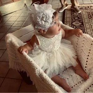 Baby Boho Dreams Dress - White Appliqué