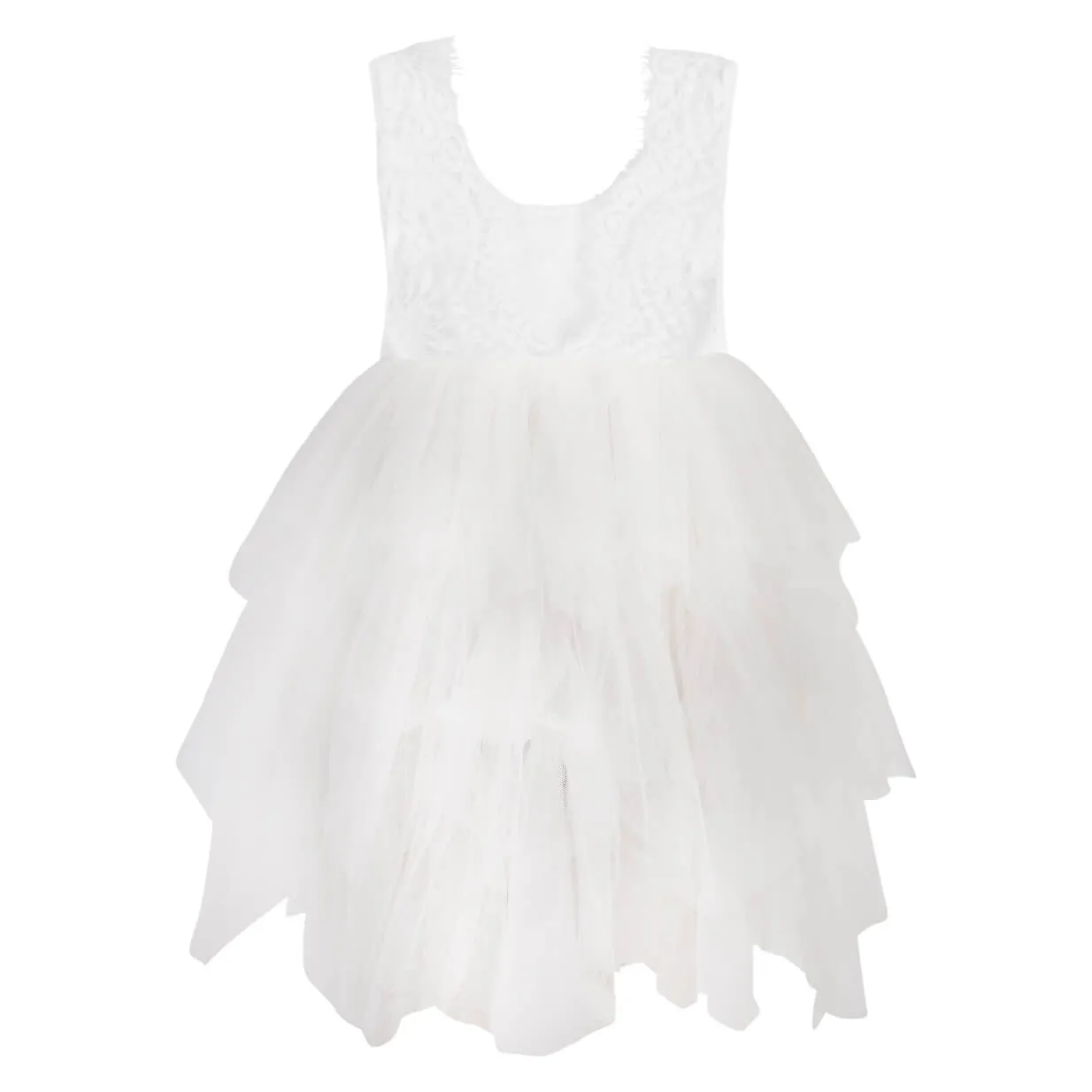 Baby Boho Dreams Dress - White Appliqué