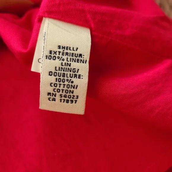 Banana Republic A-line Flounce Linen Skirt Hot Pink Size 0