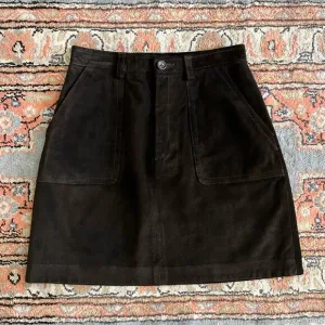 Banana Republic Chocolate Brown Genuine Suede Mini Skirt