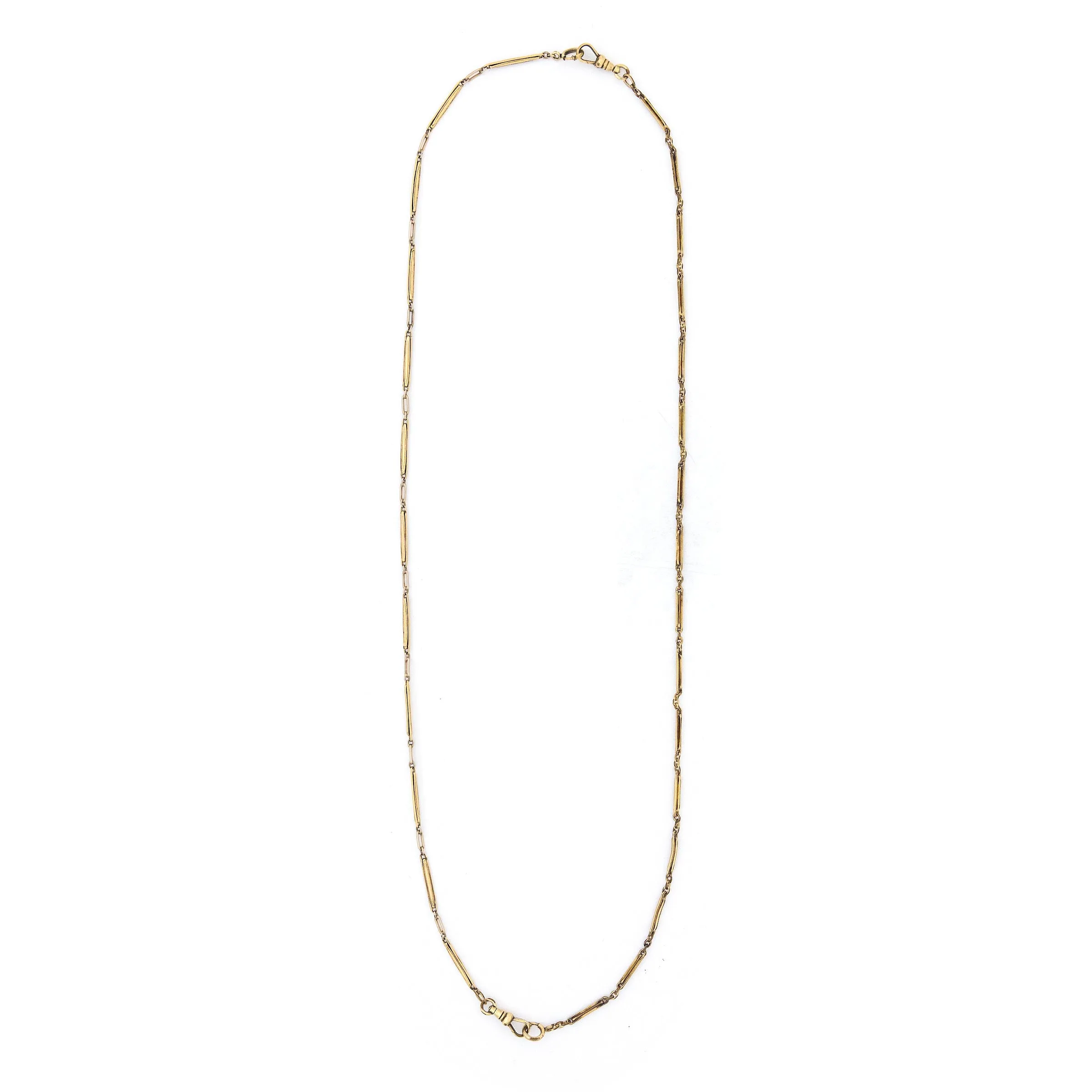 Bar Link Antique Double Watch Chain