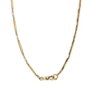 Bar Link Antique Double Watch Chain