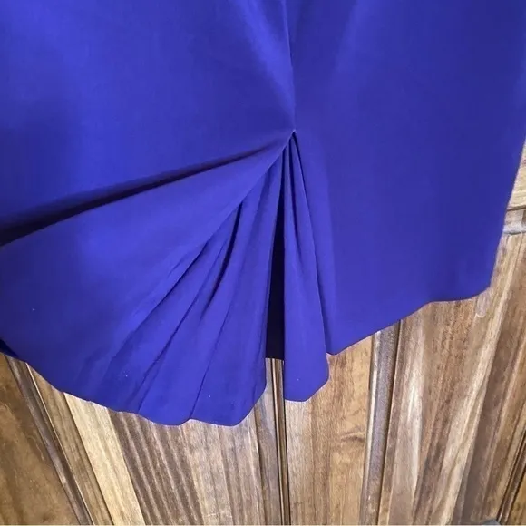 Barbara Bates Long Dark Purple Plum Wool Pencil Skirt w kick pleat Sz XS