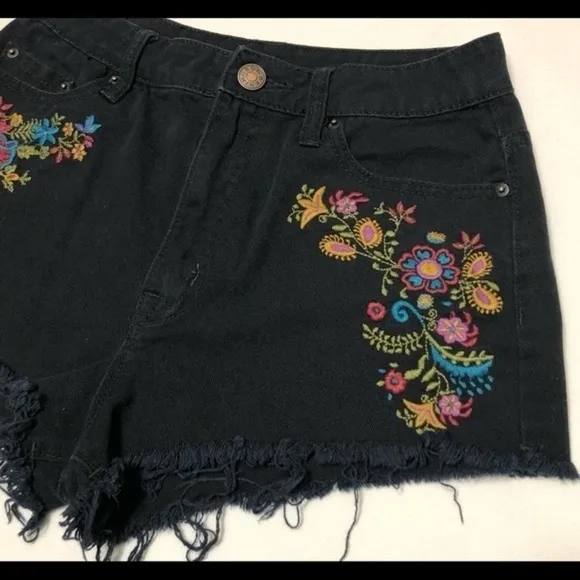 BDG High Rise Embroidered Shorts