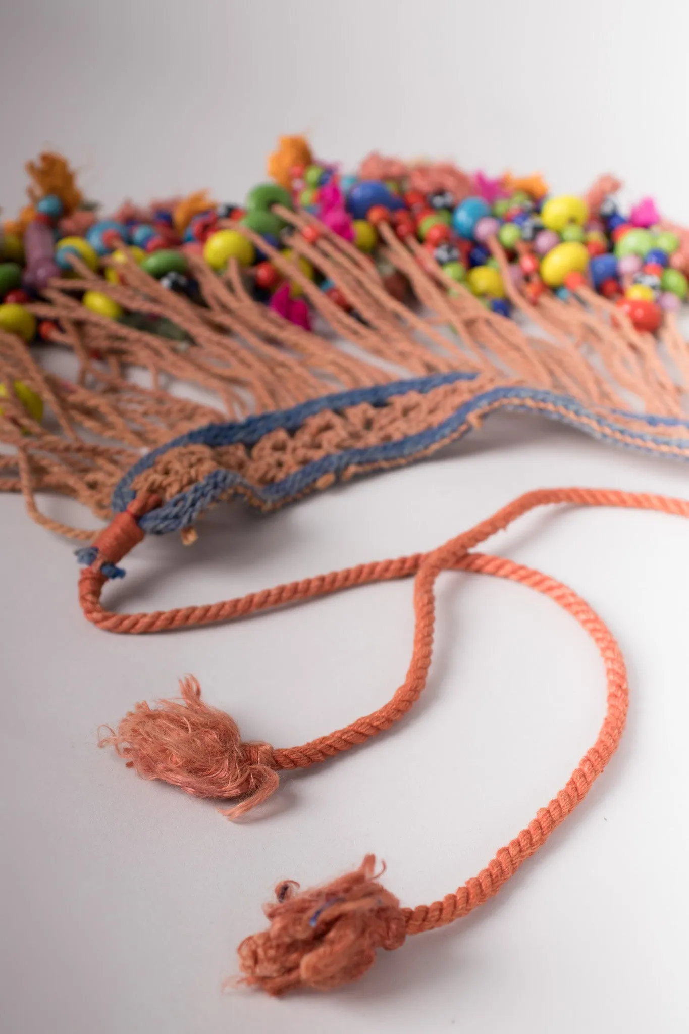 Beaded Macrame Bib Necklace