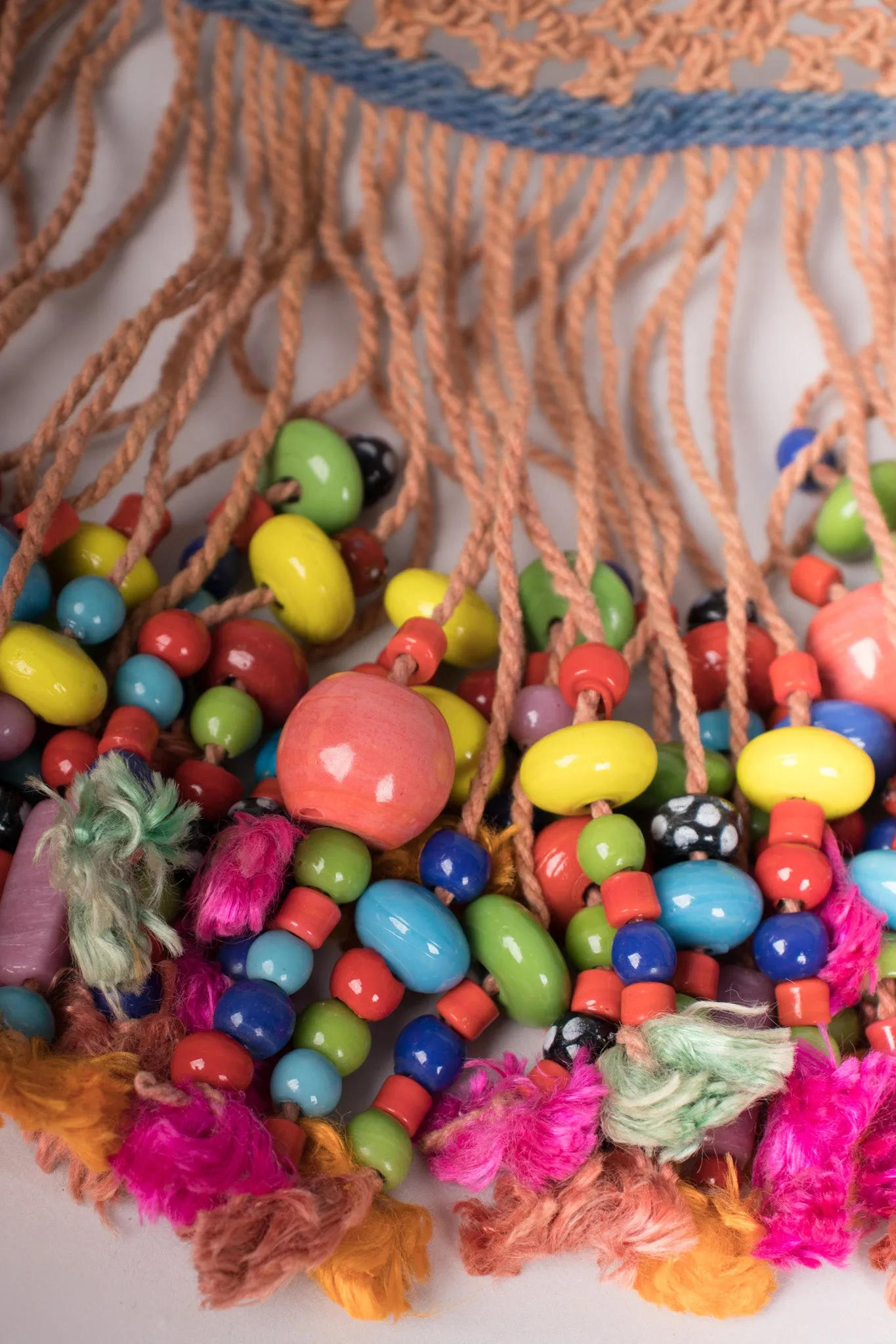 Beaded Macrame Bib Necklace