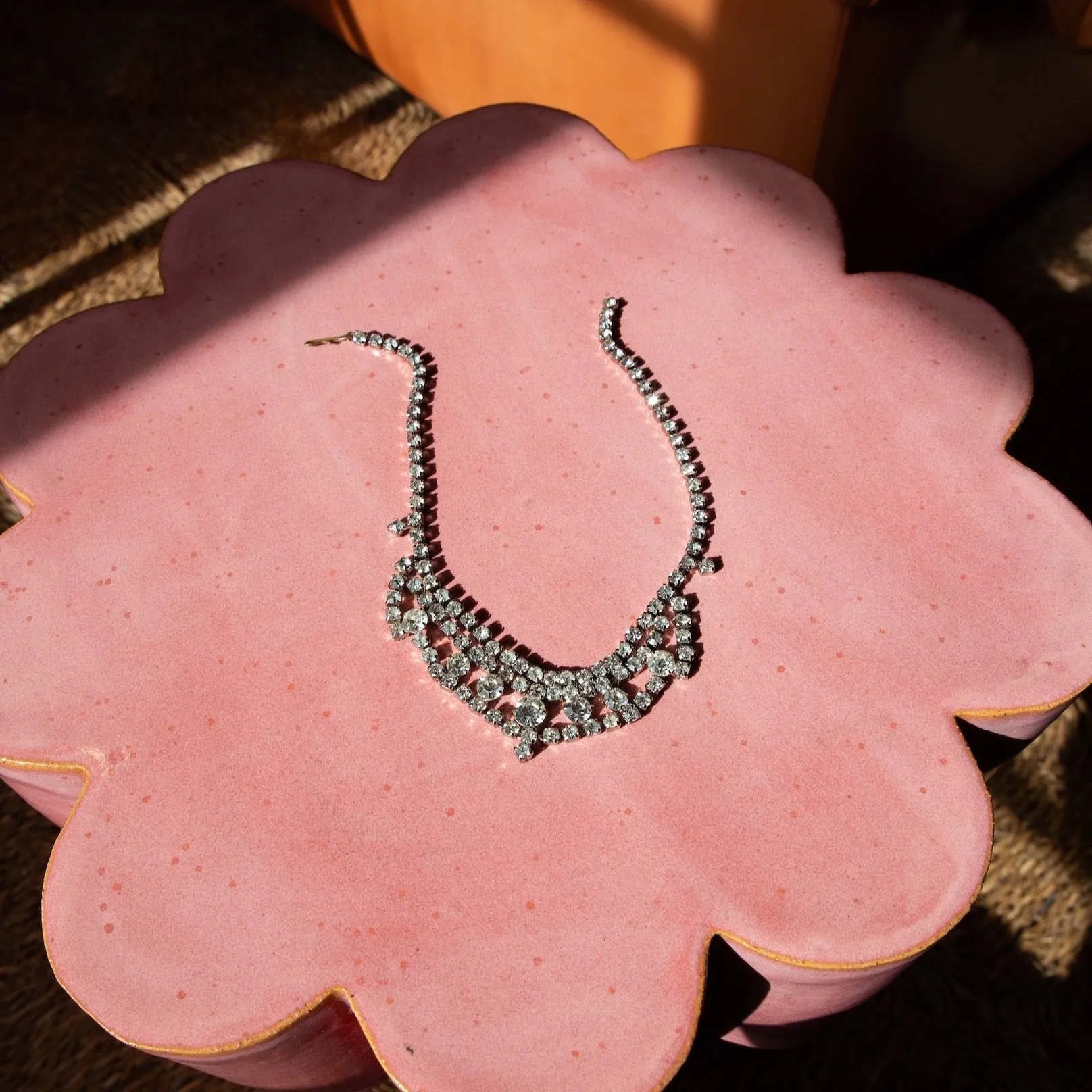 Bib Collar Rhinestone Choker