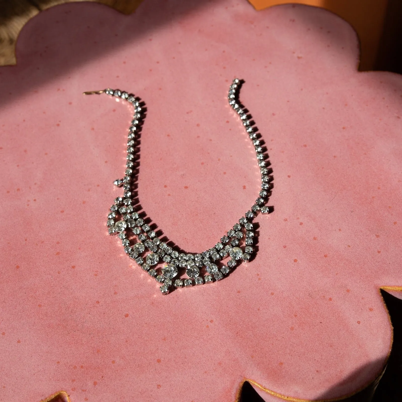 Bib Collar Rhinestone Choker
