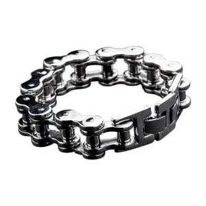 Big Bike Sterling Silver Chain Biker Bracelet
