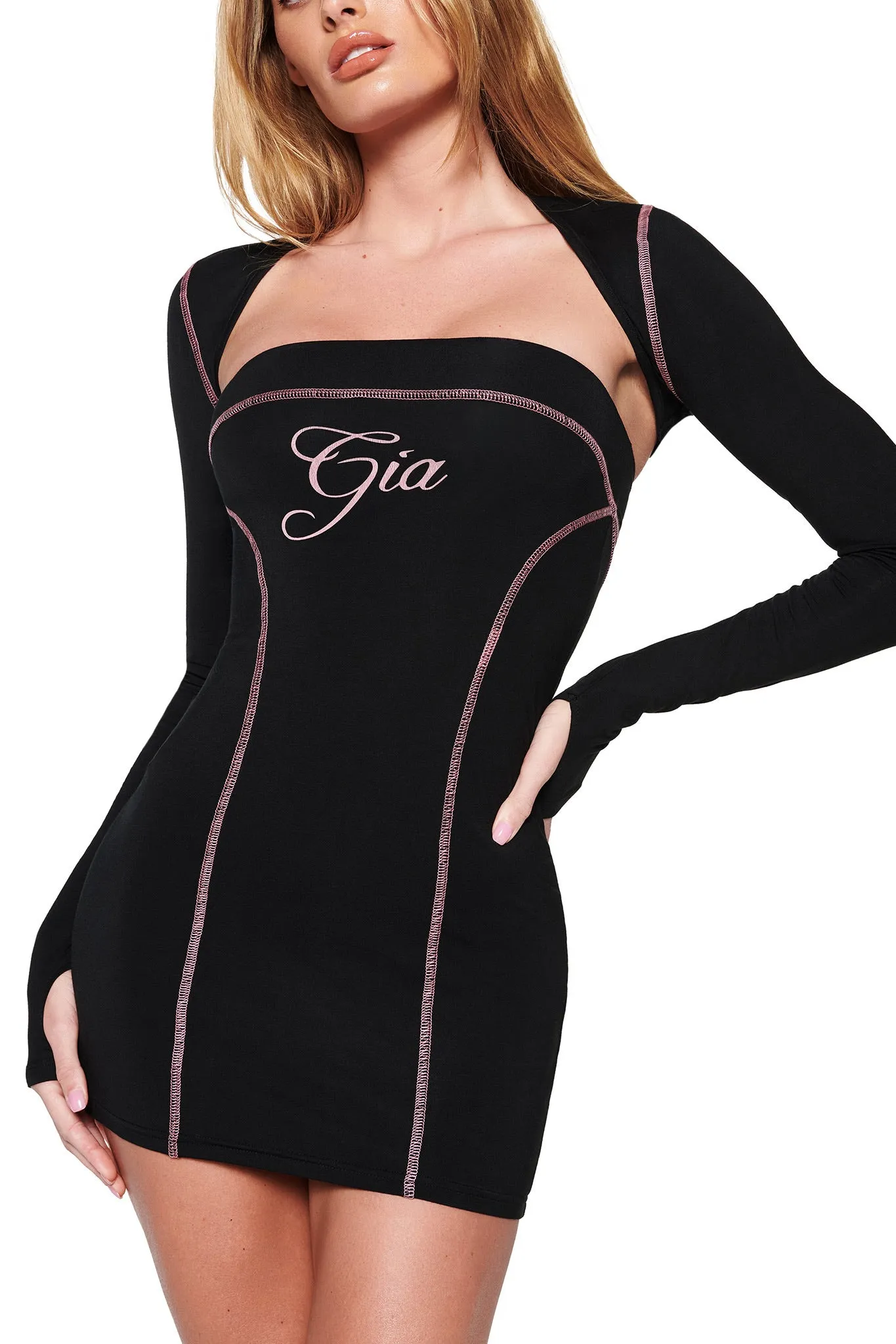 BLARE TUBE MINI DRESS - BLACK