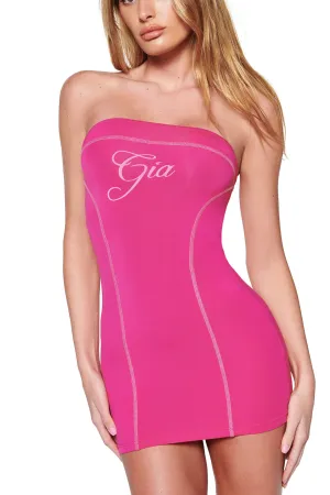 BLARE TUBE MINI DRESS - PINK : HOT PINK