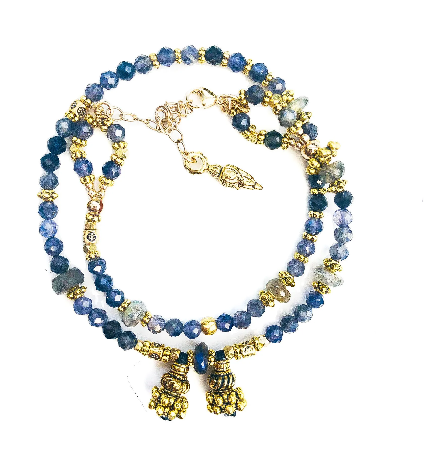 Blue Iolite Vision Love Wrap Bracelet