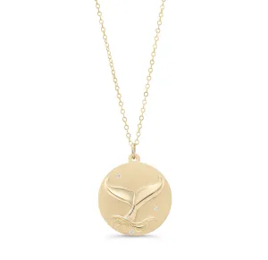 Blue Whale Charm Chain Necklace
