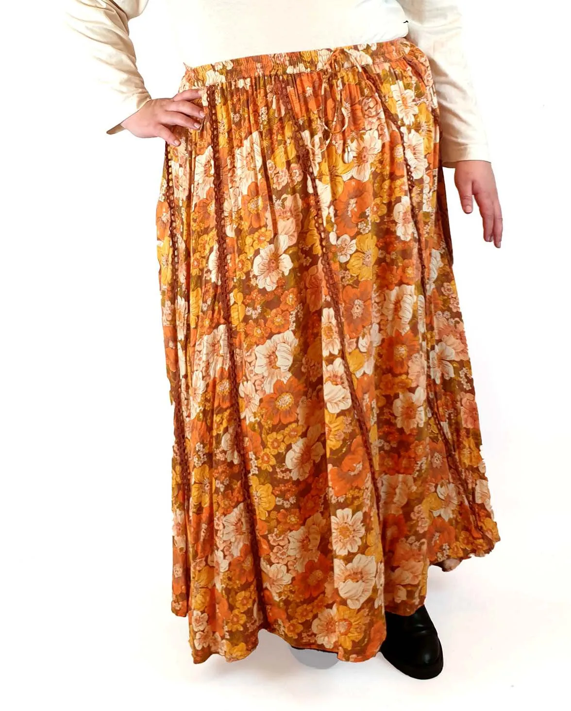 Bohemian Traders floral autumnal print skirt size 4XL