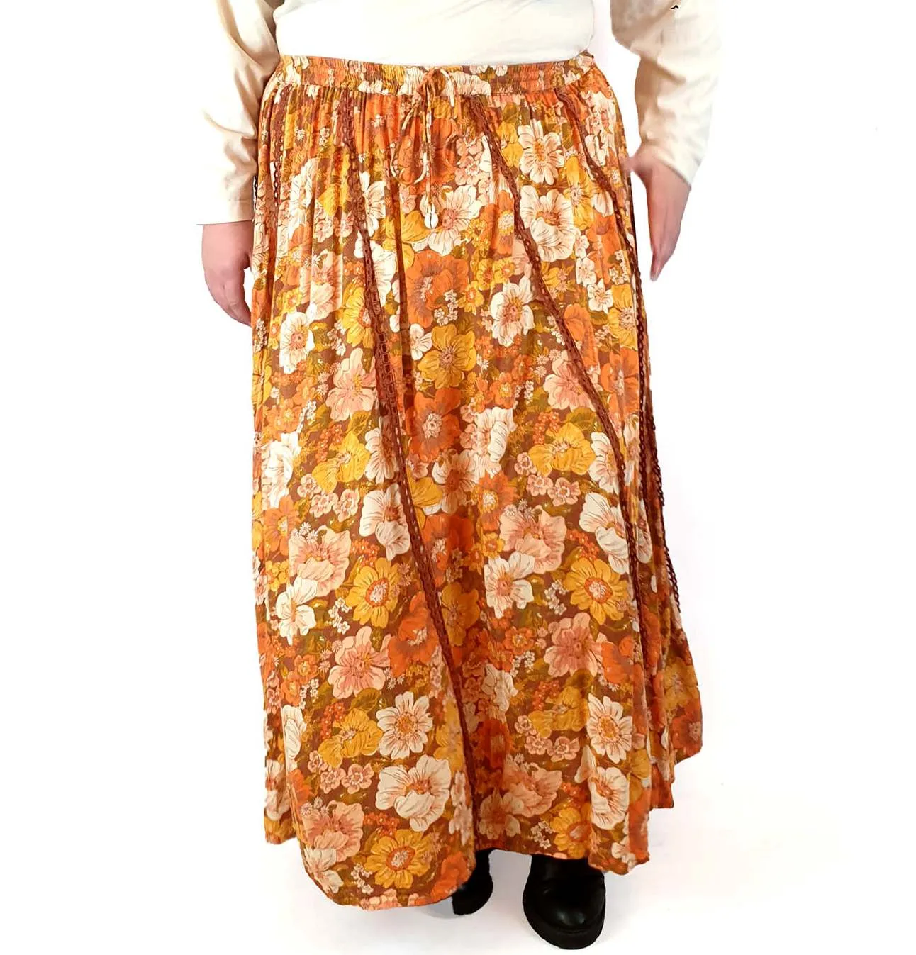 Bohemian Traders floral autumnal print skirt size 4XL
