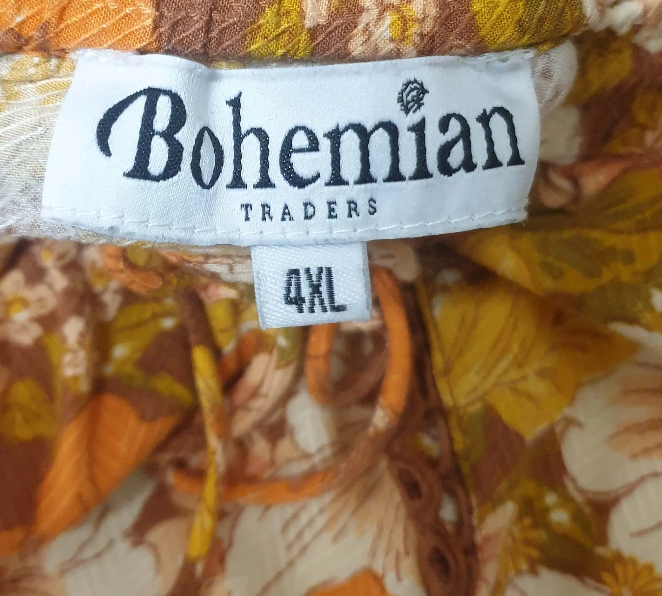 Bohemian Traders floral autumnal print skirt size 4XL