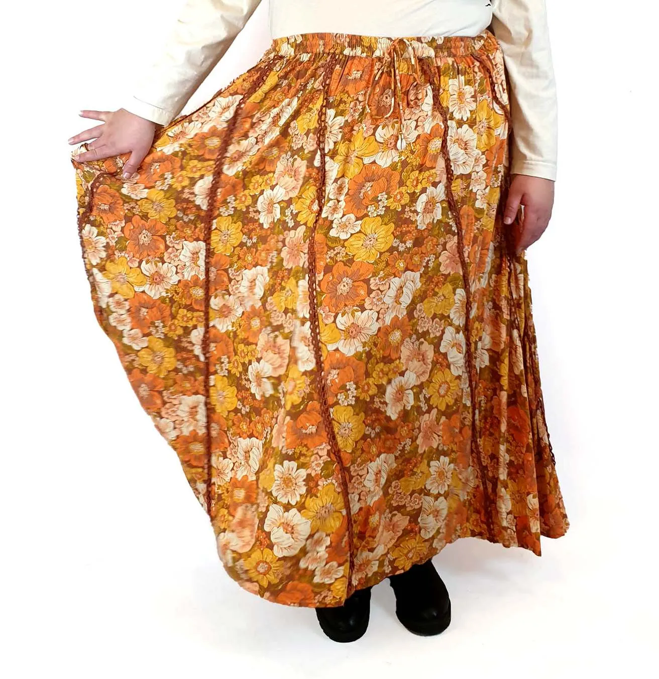 Bohemian Traders floral autumnal print skirt size 4XL