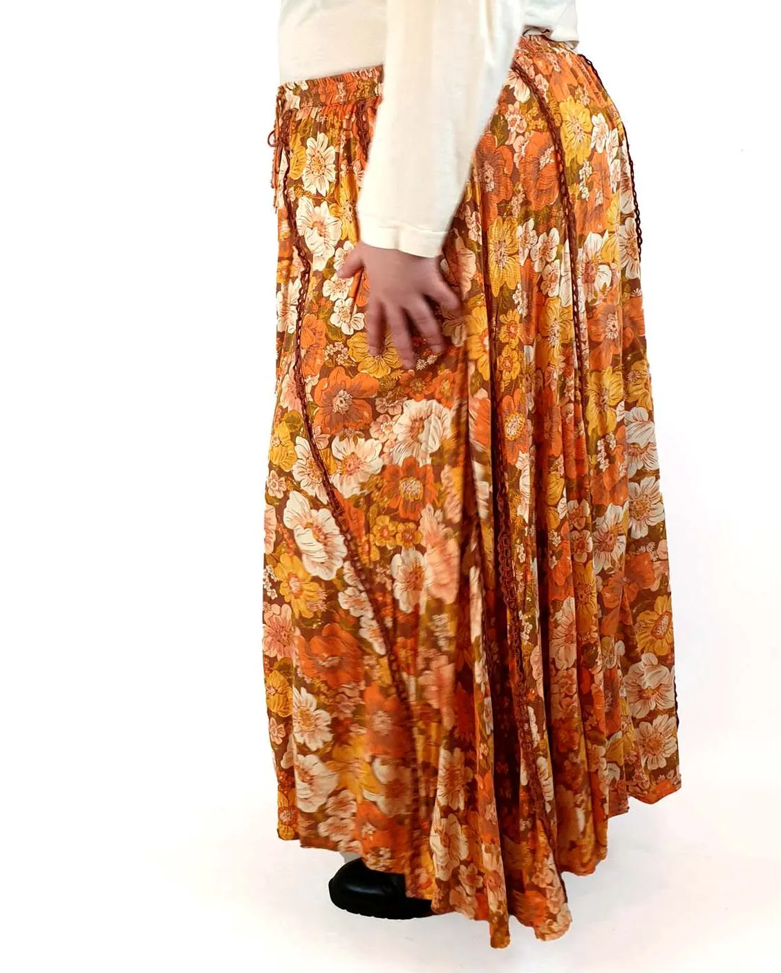 Bohemian Traders floral autumnal print skirt size 4XL