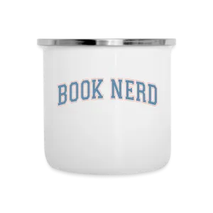 Book Nerd: Stainless Steel Enamel Camper Mug for Literature Lovers