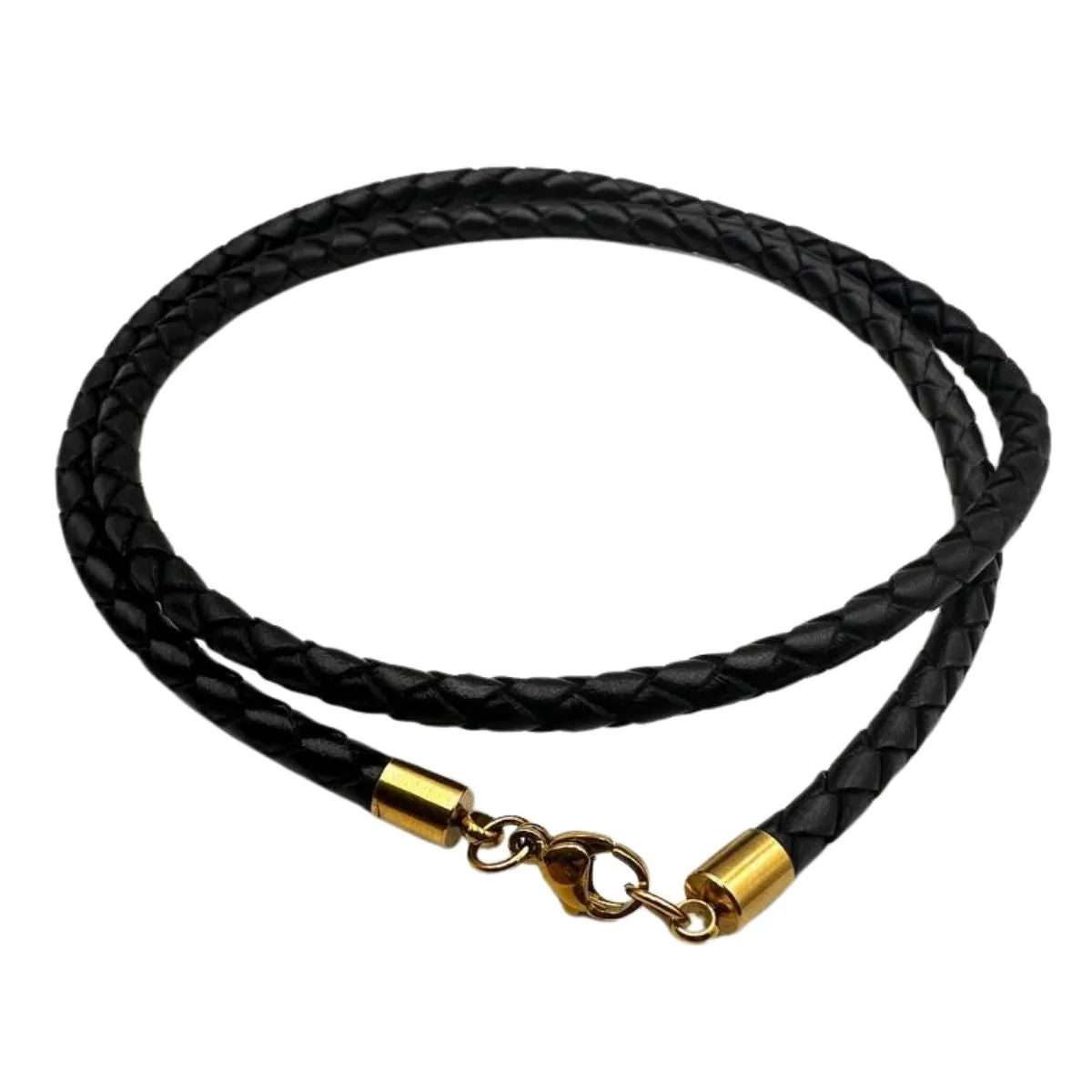 Braided leather necklace for pendant