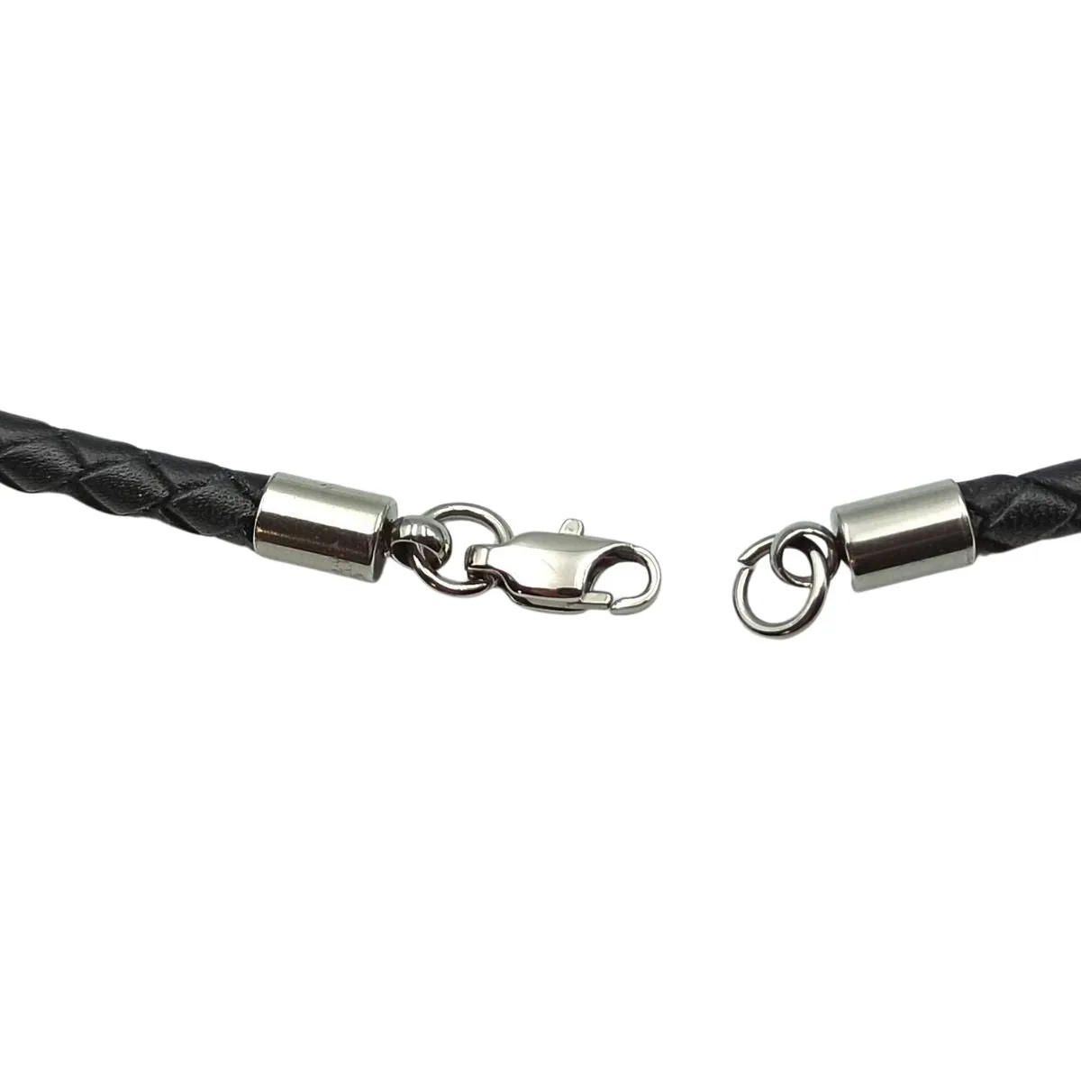 Braided leather necklace for pendant