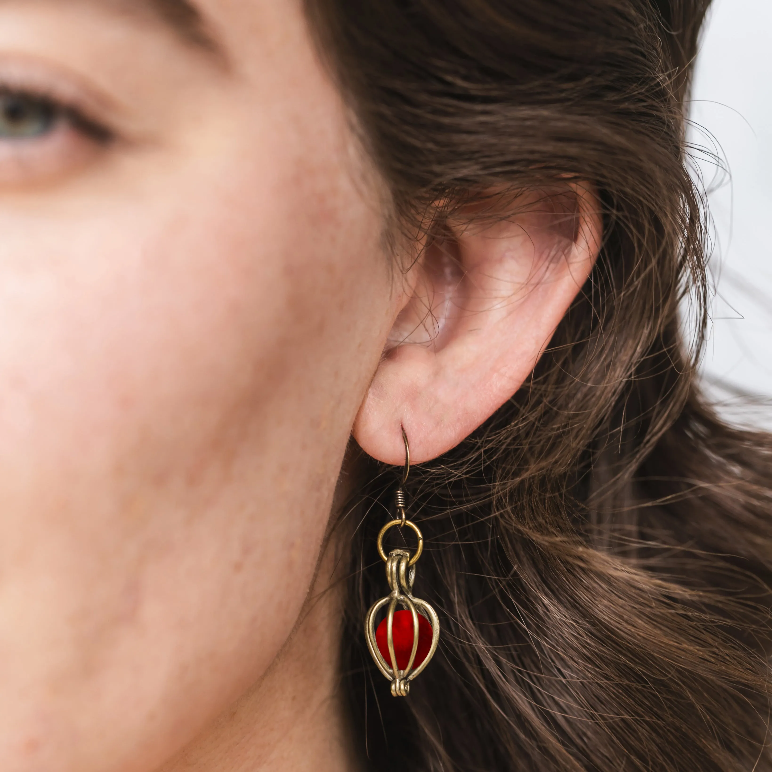 Brass Drop Earrings