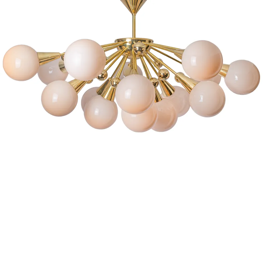 Brass Half Sputnik Chandelier