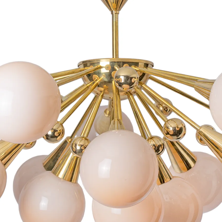 Brass Half Sputnik Chandelier