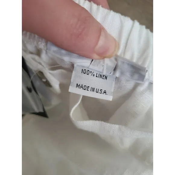 Bryn Walker White Cinzia Linen Button Down Hi Lo Maxi Skirt 3X NEW Lagenlook