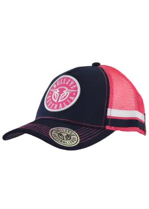 Bullzye Women's Racer Cap - Navy/Pink