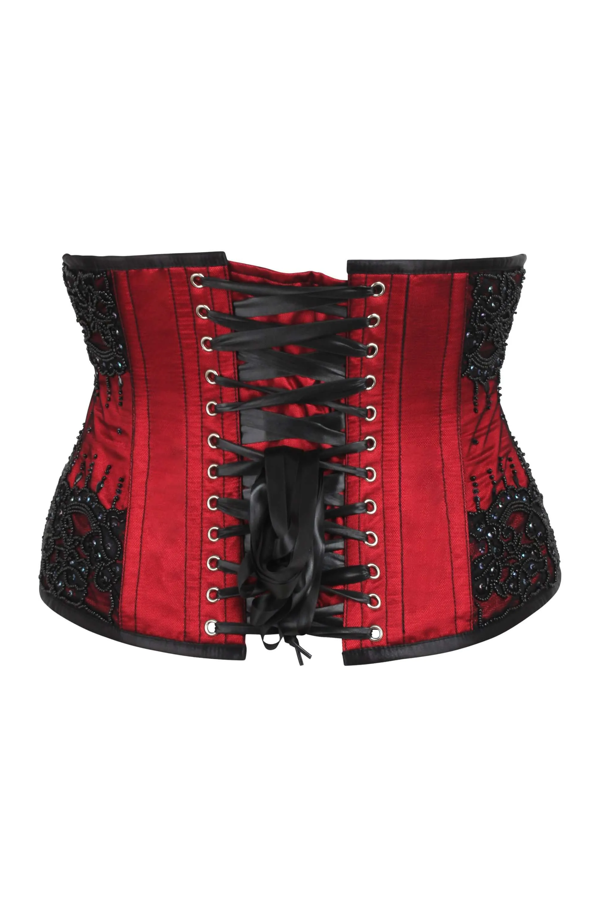 BURGUNDY COUTURE WASPIE CORSET