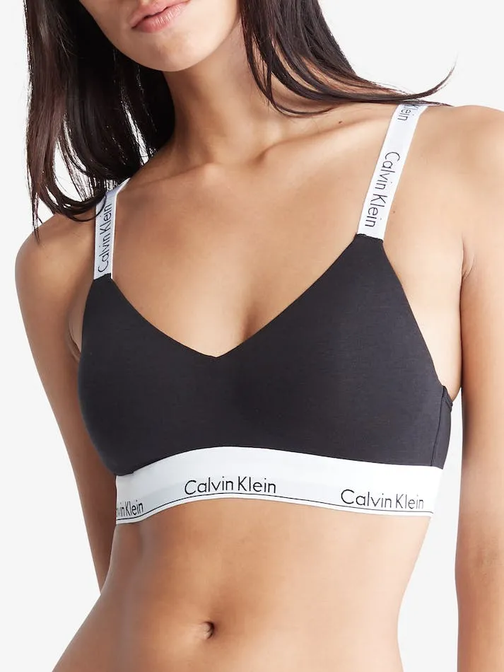 Calvin Klein Modern Cotton Lightly Lined Bralette - 2 Colours