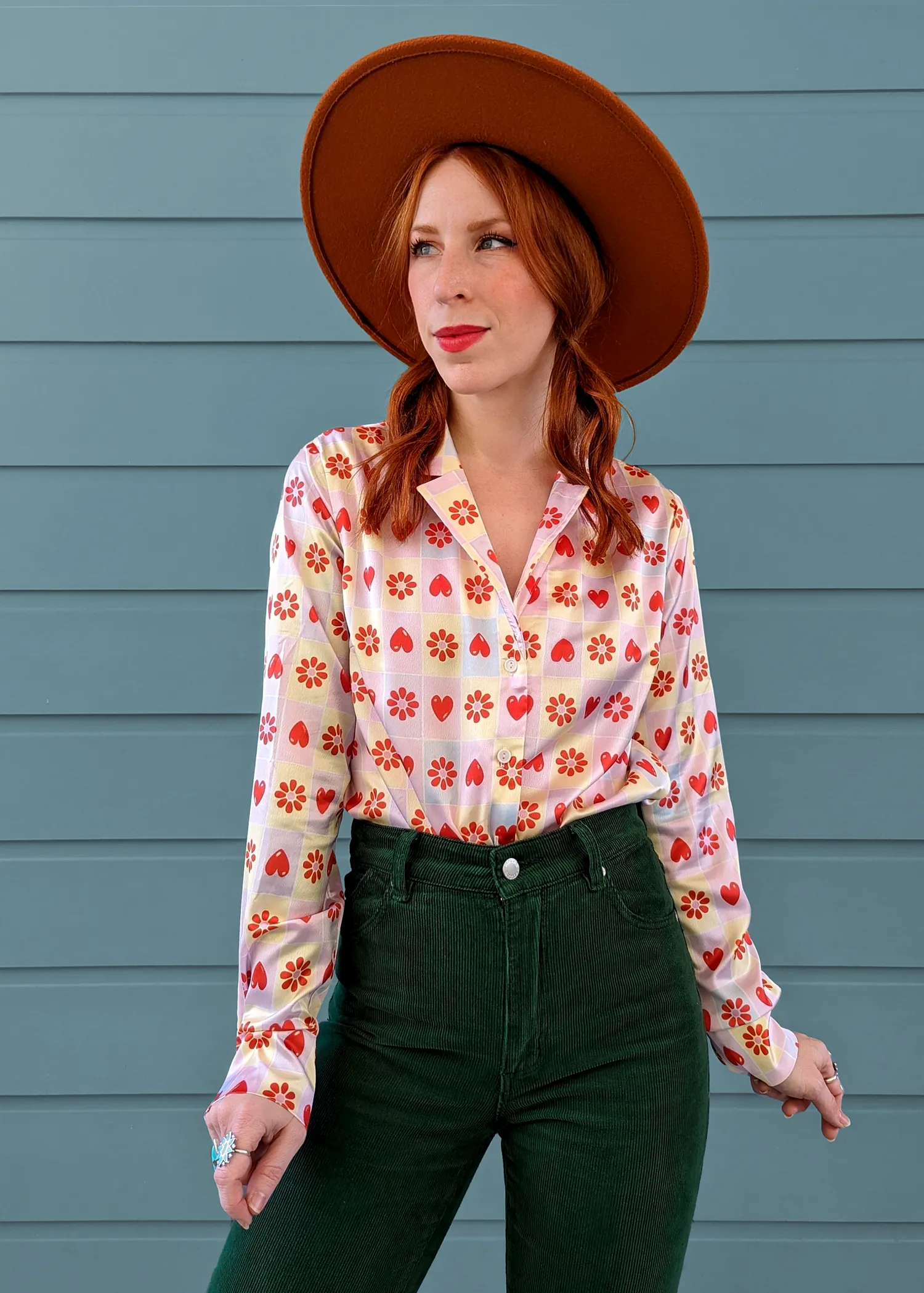 Candy Hearts Satin Shirt