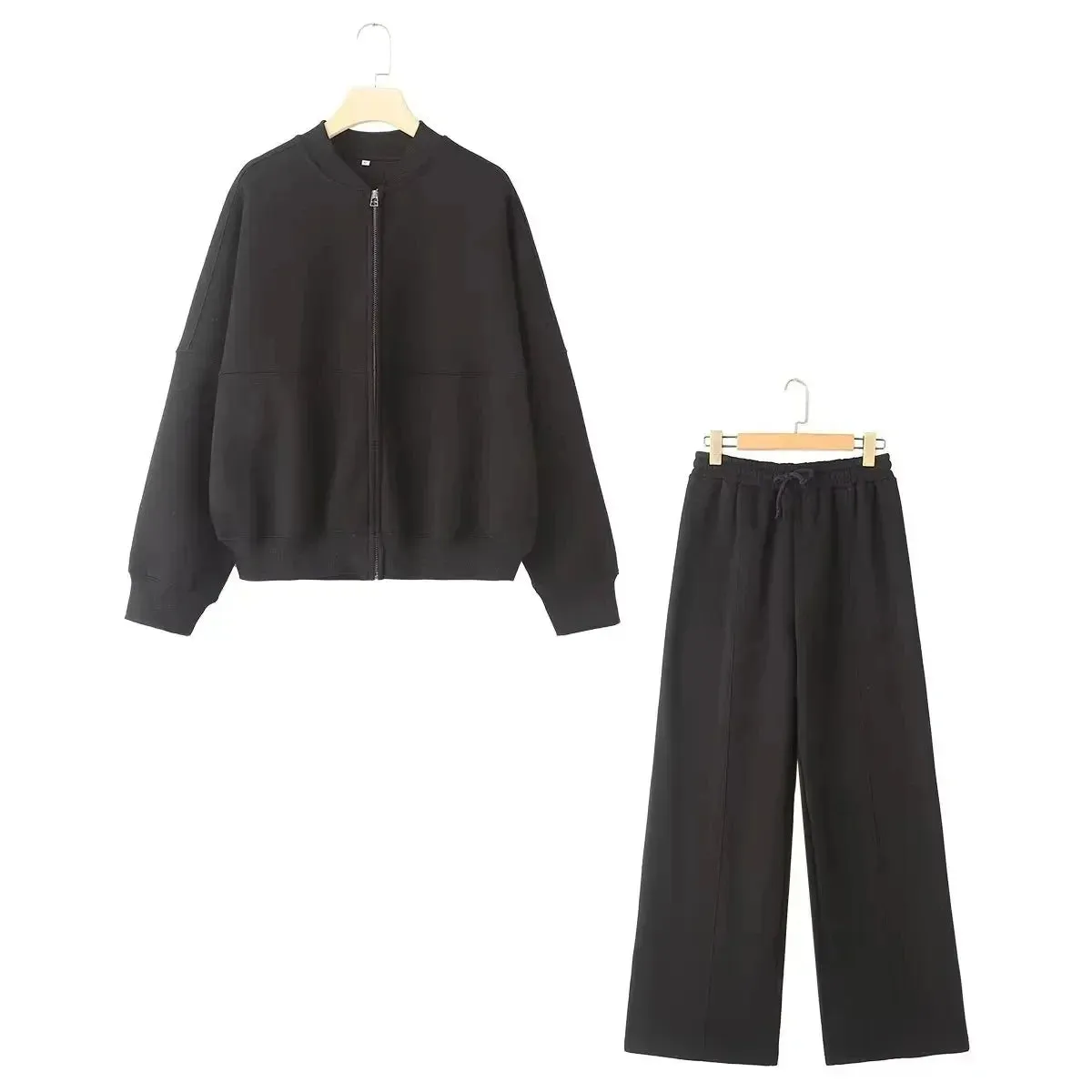 Cardigan Long Sleeve & Tracksuit Baggy Pants Fall Outfits Sets