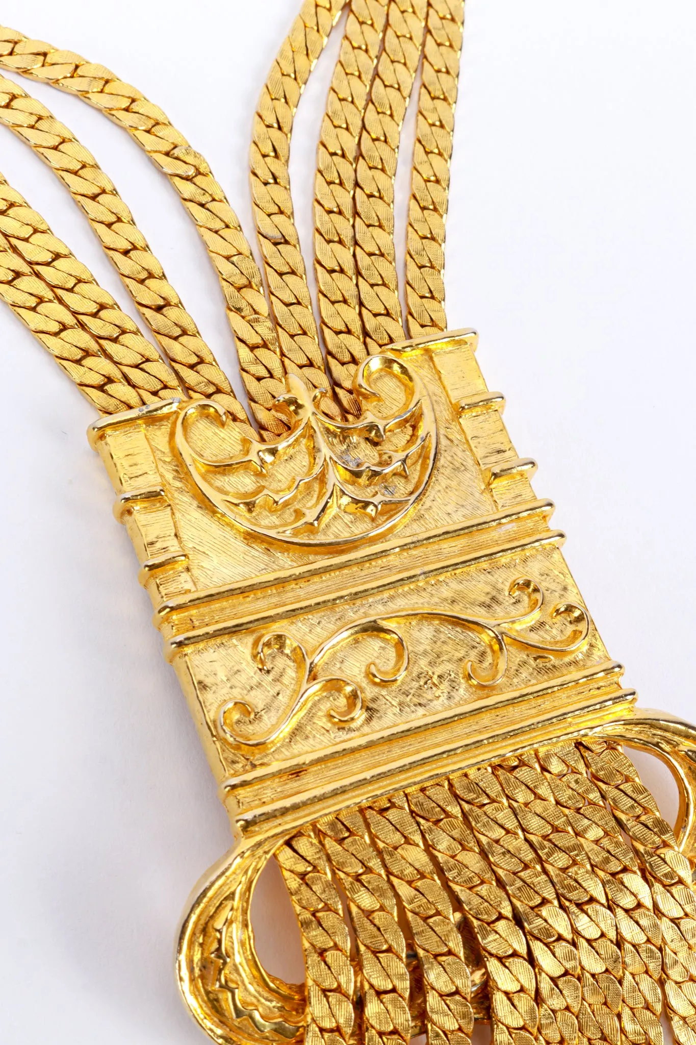 Chain Fringe Tablet Necklace