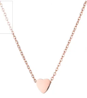 Children's, Teens' and Mothers' Necklace:  Polished, Surgical Steel, Minimalist Heart Necklace
