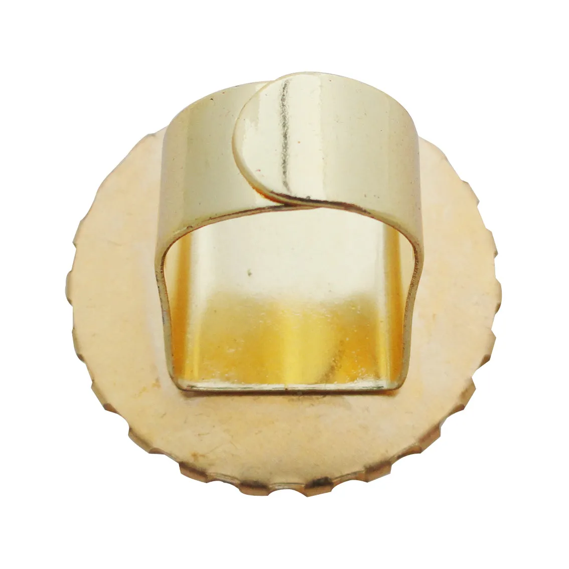 Clear faceted glass ring