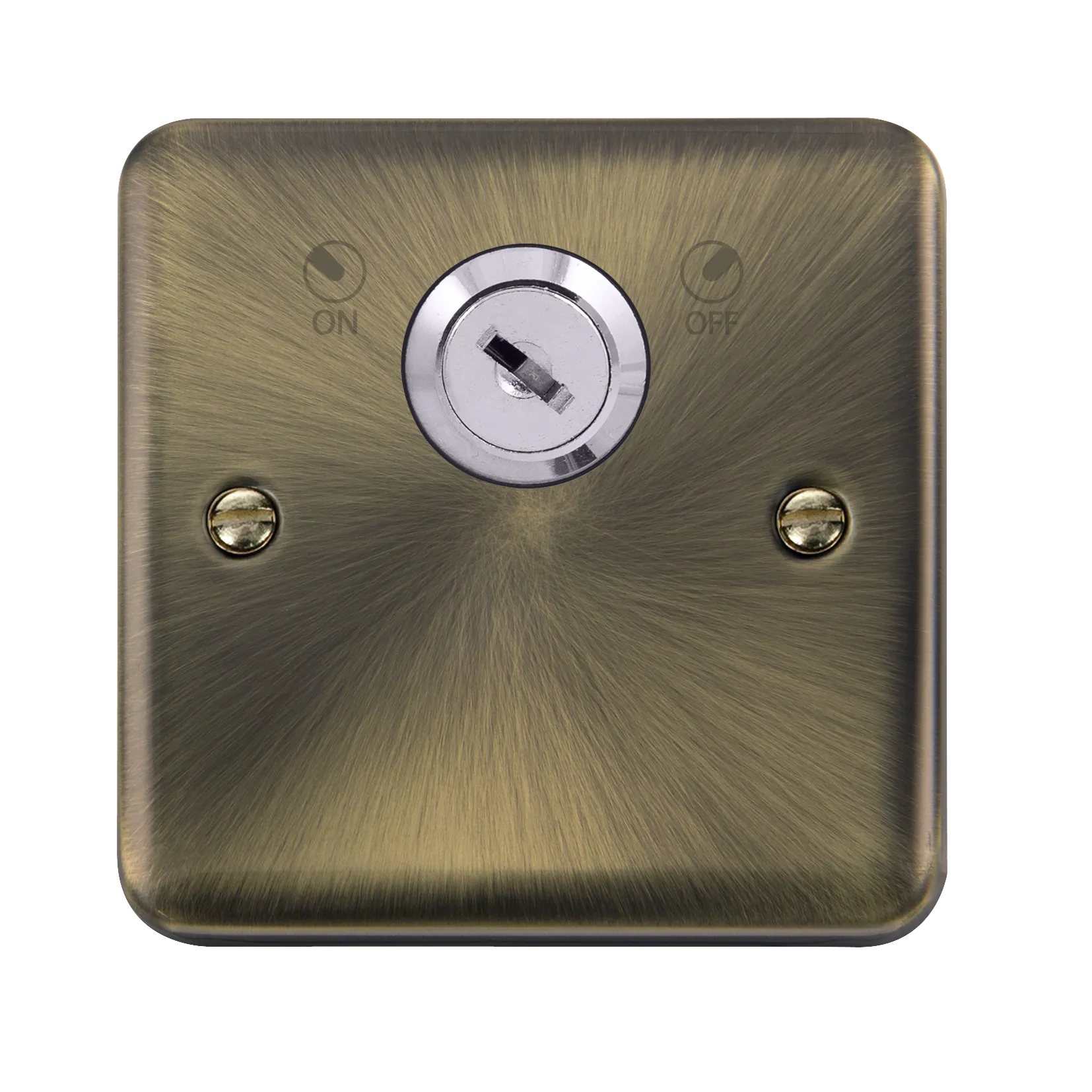 Click Deco Plus DPAB660 20A DP 1G Key Lockable Switch - Antique Brass