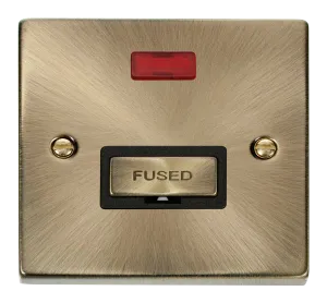 Click Deco VPAB753BK Victorian 13A Ingot Fused Spur   Neon - Antique Brass (Black)