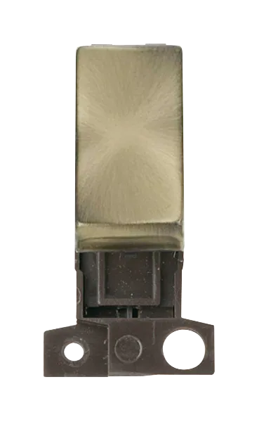 Click MiniGrid MD004AB 10AX 2 Way Retractive Ingot Switch Module - Antique Brass