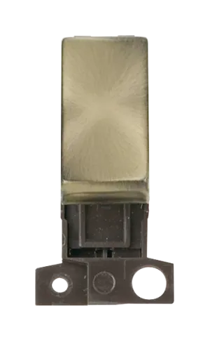 Click MiniGrid MD004AB 10AX 2 Way Retractive Ingot Switch Module - Antique Brass